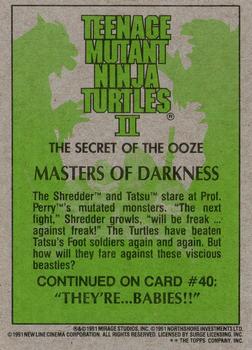 1991 Topps Teenage Mutant Ninja Turtles II: The Secret of the Ooze #39 Masters of Darkness Back