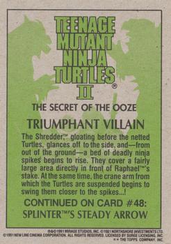 1991 Topps Teenage Mutant Ninja Turtles II: The Secret of the Ooze #47 Triumphant Villain Back