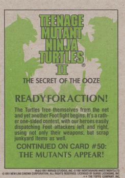 1991 Topps Teenage Mutant Ninja Turtles II: The Secret of the Ooze #49 Ready for Action! Back