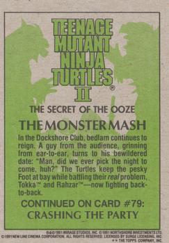 1991 Topps Teenage Mutant Ninja Turtles II: The Secret of the Ooze #78 The Monster Mash Back