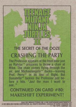 1991 Topps Teenage Mutant Ninja Turtles II: The Secret of the Ooze #79 Crashing the Party Back
