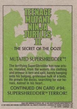 1991 Topps Teenage Mutant Ninja Turtles II: The Secret of the Ooze #93 Mutated Supershredder! Back