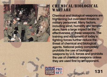 1991 Pro Set Desert Storm #131 Chemical/Biological Warfare Back