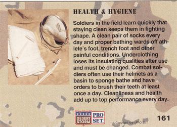1991 Pro Set Desert Storm #161 Health & Hygiene Back