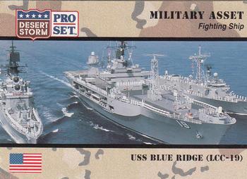 1991 Pro Set Desert Storm #176 USS Blue Ridge (LCC-19) Front