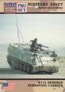 1991 Pro Set Desert Storm #206 M113 Armored Personnel Carrier Front