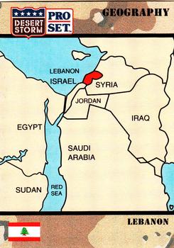 1991 Pro Set Desert Storm #33 Republic of Lebanon Front