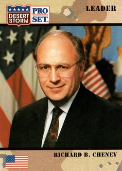 1991 Pro Set Desert Storm #80 Richard B. Cheney Front