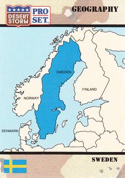1991 Pro Set Desert Storm #56 Kingdom of Sweden Front