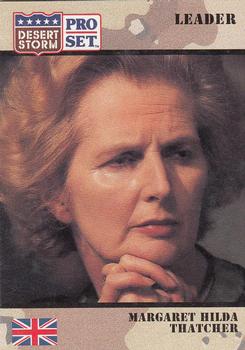 1991 Pro Set Desert Storm #84 Margaret Thatcher Front