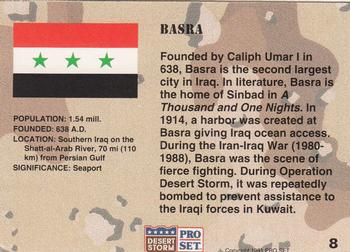 1991 Pro Set Desert Storm #8 Basra Back