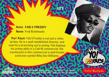 1991 Pro Set Yo! MTV Raps #121 Fab 5 Freddy Back