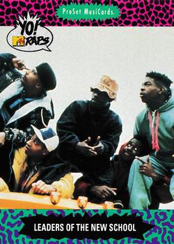 1991 Pro Set Yo! MTV Raps #129 Leaders of the New School Front
