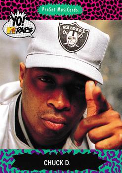 1991 Pro Set Yo! MTV Raps #12 Chuck D. Front