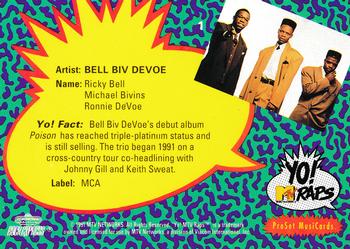 1991 Pro Set Yo! MTV Raps #1 Bell Biv DeVoe Back