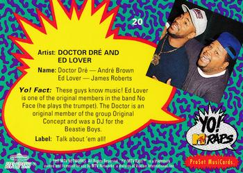 1991 Pro Set Yo! MTV Raps #20 Doctor Dré and Ed Lover Back