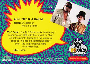 1991 Pro Set Yo! MTV Raps #27 Eric B. & Rakim Back