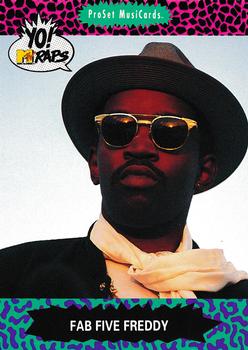 1991 Pro Set Yo! MTV Raps #34 Fab Five Freddy Front
