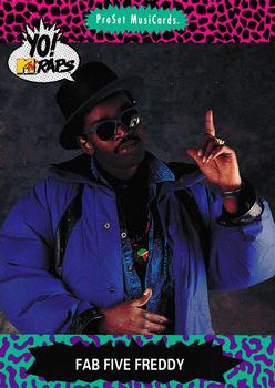 1991 Pro Set Yo! MTV Raps #35 Fab Five Freddy Front