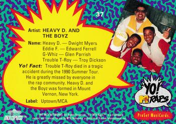 1991 Pro Set Yo! MTV Raps #37 Heavy D. and The Boyz Back