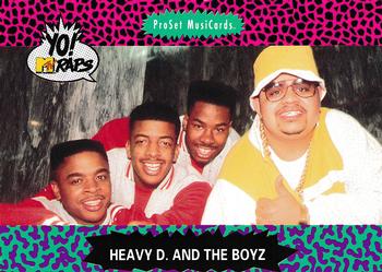 1991 Pro Set Yo! MTV Raps #37 Heavy D. and The Boyz Front