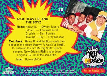 1991 Pro Set Yo! MTV Raps #38 Heavy D. and The Boyz Back
