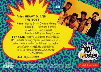 1991 Pro Set Yo! MTV Raps #40 Heavy D. and The Boyz Back