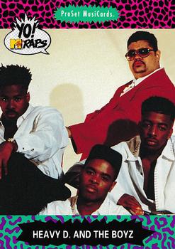 1991 Pro Set Yo! MTV Raps #40 Heavy D. and The Boyz Front