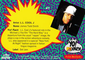 1991 Pro Set Yo! MTV Raps #47 L.L. Cool J Back