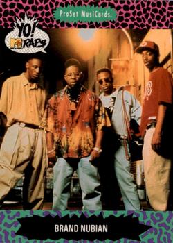1991 Pro Set Yo! MTV Raps #107 Brand Nubian Front