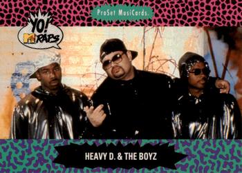 1991 Pro Set Yo! MTV Raps #122 Heavy D. & the Boyz Front
