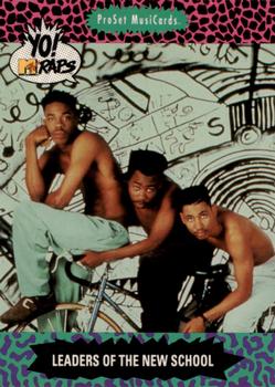 1991 Pro Set Yo! MTV Raps #130 Leaders of the New School Front