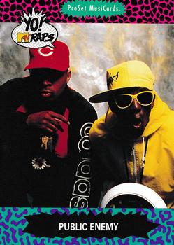 1991 Pro Set Yo! MTV Raps #60 Public Enemy Front