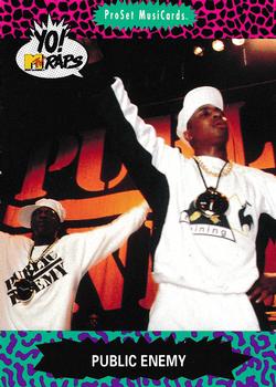 1991 Pro Set Yo! MTV Raps #61 Public Enemy Front