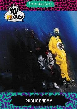 1991 Pro Set Yo! MTV Raps #62 Public Enemy Front