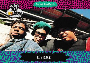 1991 Pro Set Yo! MTV Raps #68 Run-D.M.C. Front