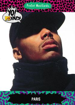 1991 Pro Set Yo! MTV Raps #70 Paris Front