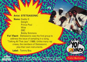 1991 Pro Set Yo! MTV Raps #73 Stetsasonic Back