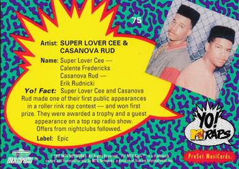 1991 Pro Set Yo! MTV Raps #75 Super Lover Cee & Casanova Rud Back
