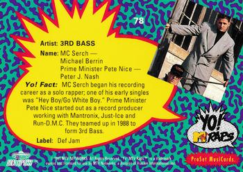 1991 Pro Set Yo! MTV Raps #78 3rd Bass Back