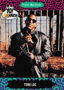 1991 Pro Set Yo! MTV Raps #85 Tone Loc Front