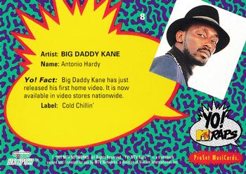 1991 Pro Set Yo! MTV Raps #8 Big Daddy Kane Back