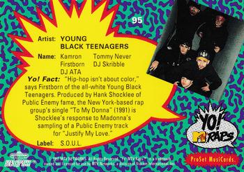 1991 Pro Set Yo! MTV Raps #95 Young Black Teenagers Back