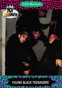 1991 Pro Set Yo! MTV Raps #95 Young Black Teenagers Front