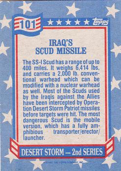 1991 Topps Desert Storm #101 Iraq's SCUD Missile Back