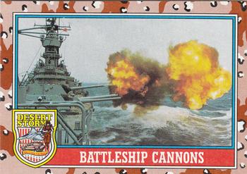 1991 Topps Desert Storm #102 Battleship Cannons Front