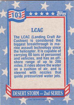 1991 Topps Desert Storm #103 LCAC Back