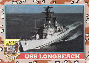 1991 Topps Desert Storm #121 USS Longbeach Front