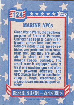 1991 Topps Desert Storm #124 Marine APC Back