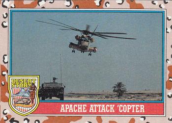 1991 Topps Desert Storm #128 Apache Attack 'Copter Front